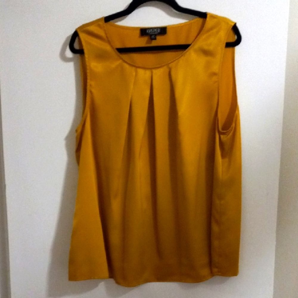 Kasper Gold Top Size 2X